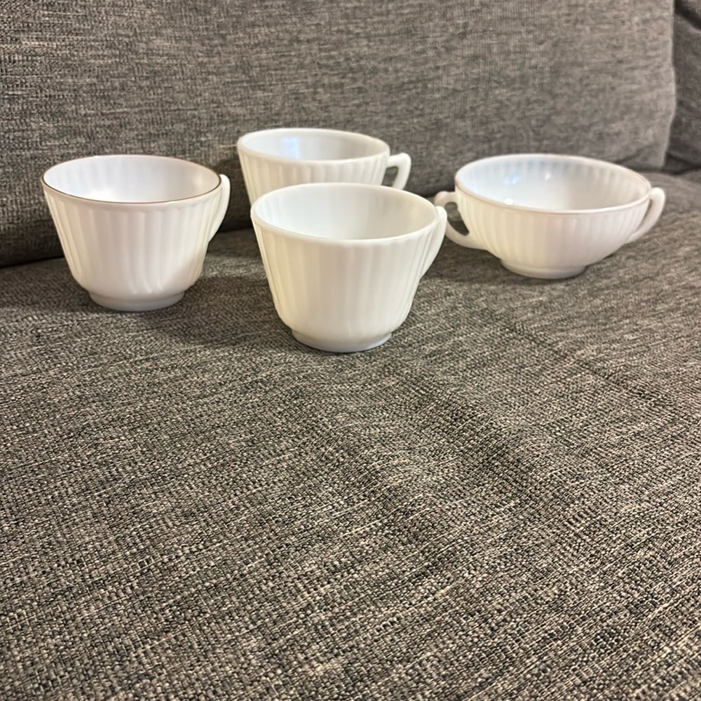 Macbeth Evans Monax Petalware 2 Teacup & Sugar Bowl